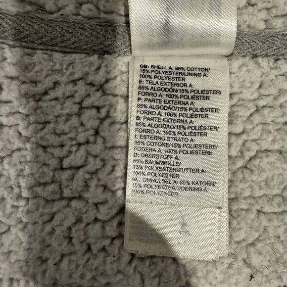 The North Face Hoodie Womens XL Gray Sherpa Lined Full Zip Fleece Sweatshirt - Picture 7 of 8